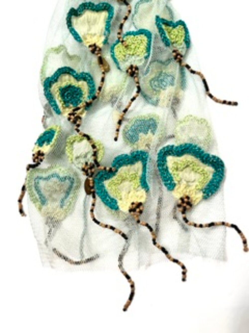 Georgina Von Etzdorf Embellished Mesh scarf - Picture 4 of 9